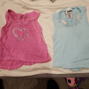 Random hearts and Hannah sky tank tops